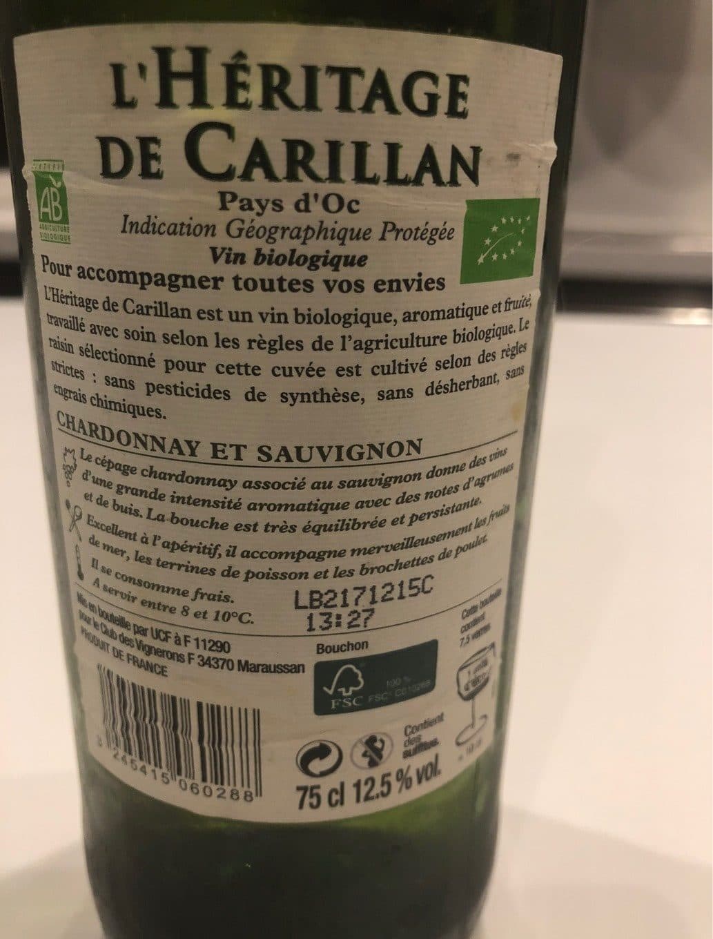 L’Heritage de Carillan Du vins rouge packshot