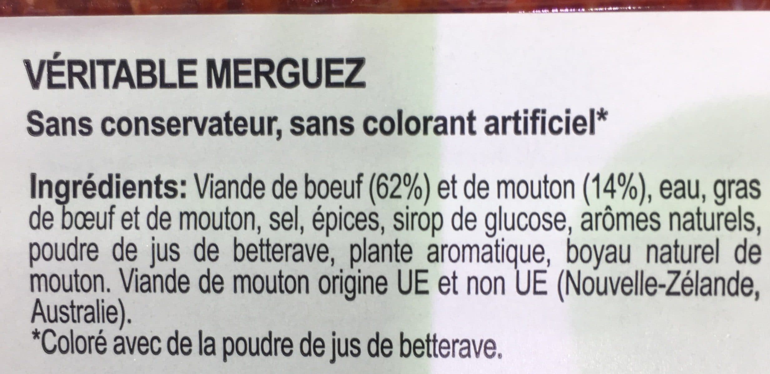CARREFOUR LE MARCHÉ Merguez - Véritable Bœuf & Mouton packshot