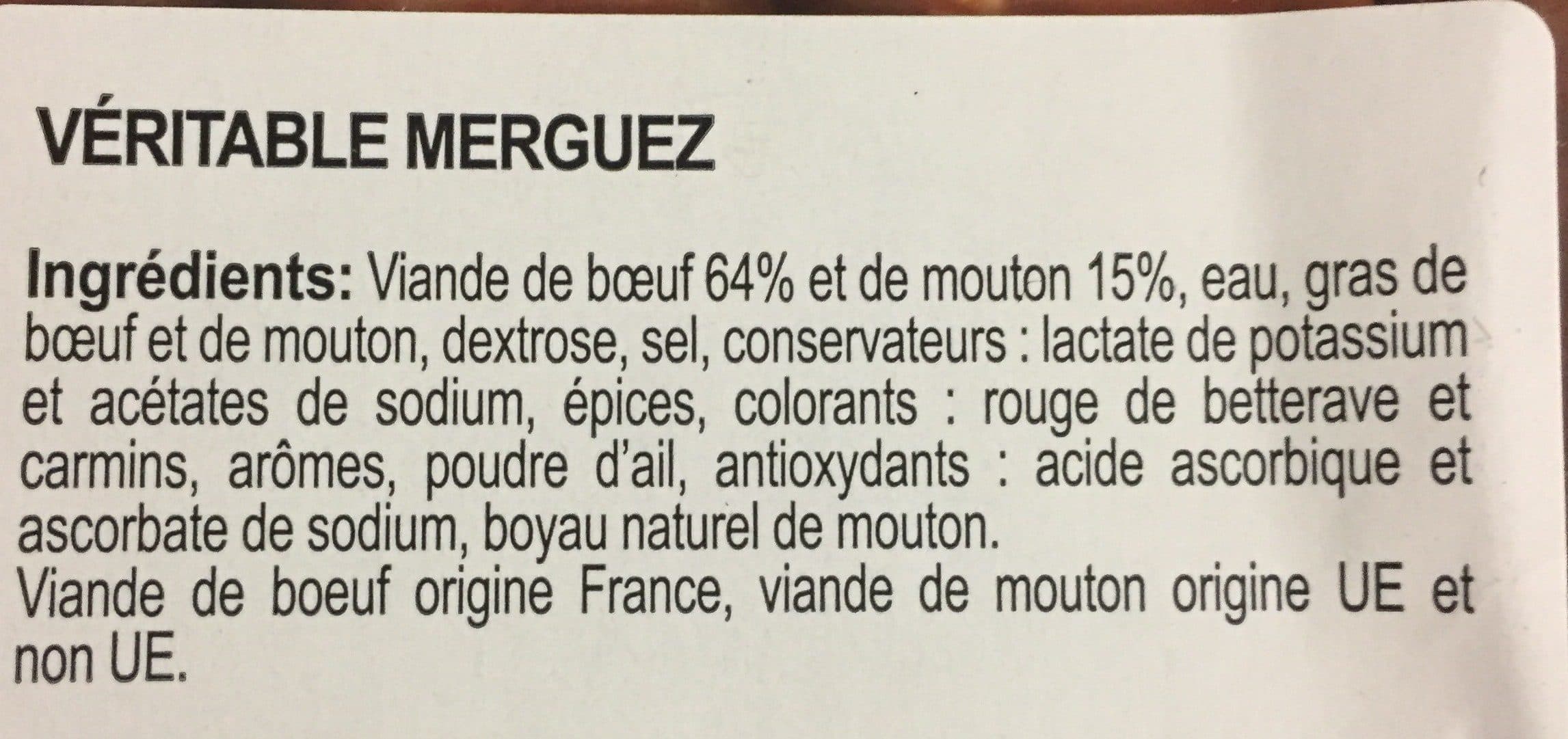 Open Food Facts Merguez packshot