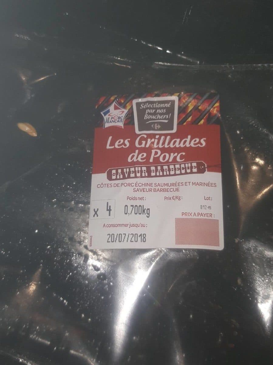 Open Food Facts Les Grillades de Porc Saveur Barbecue packshot