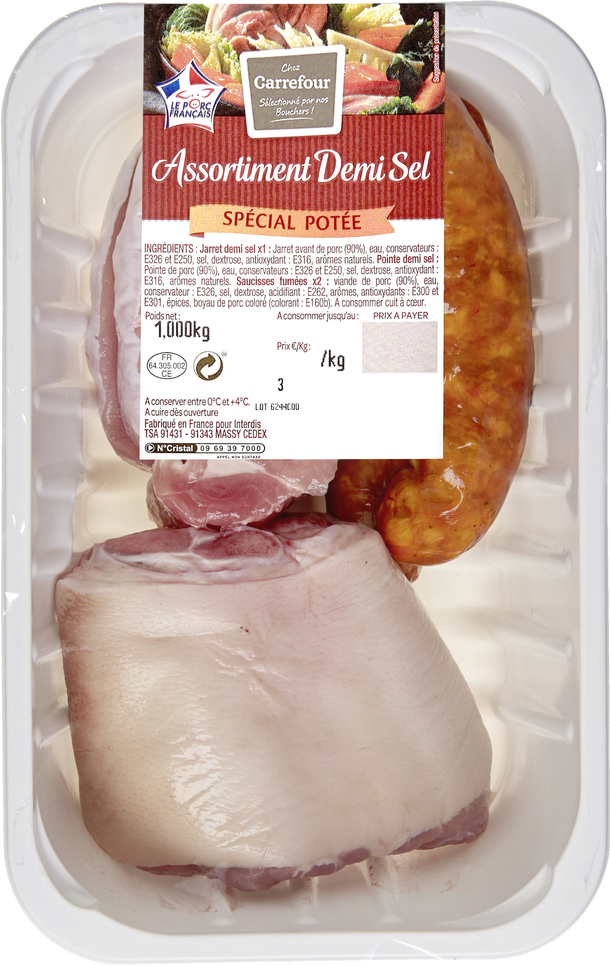 Le Porc Français Assortiment demi sel spécial potéele porc français packshot