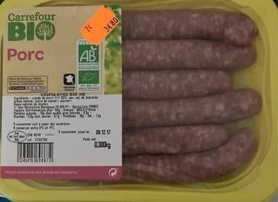 Carrefour BIO 6 Chipolatas Bio packshot