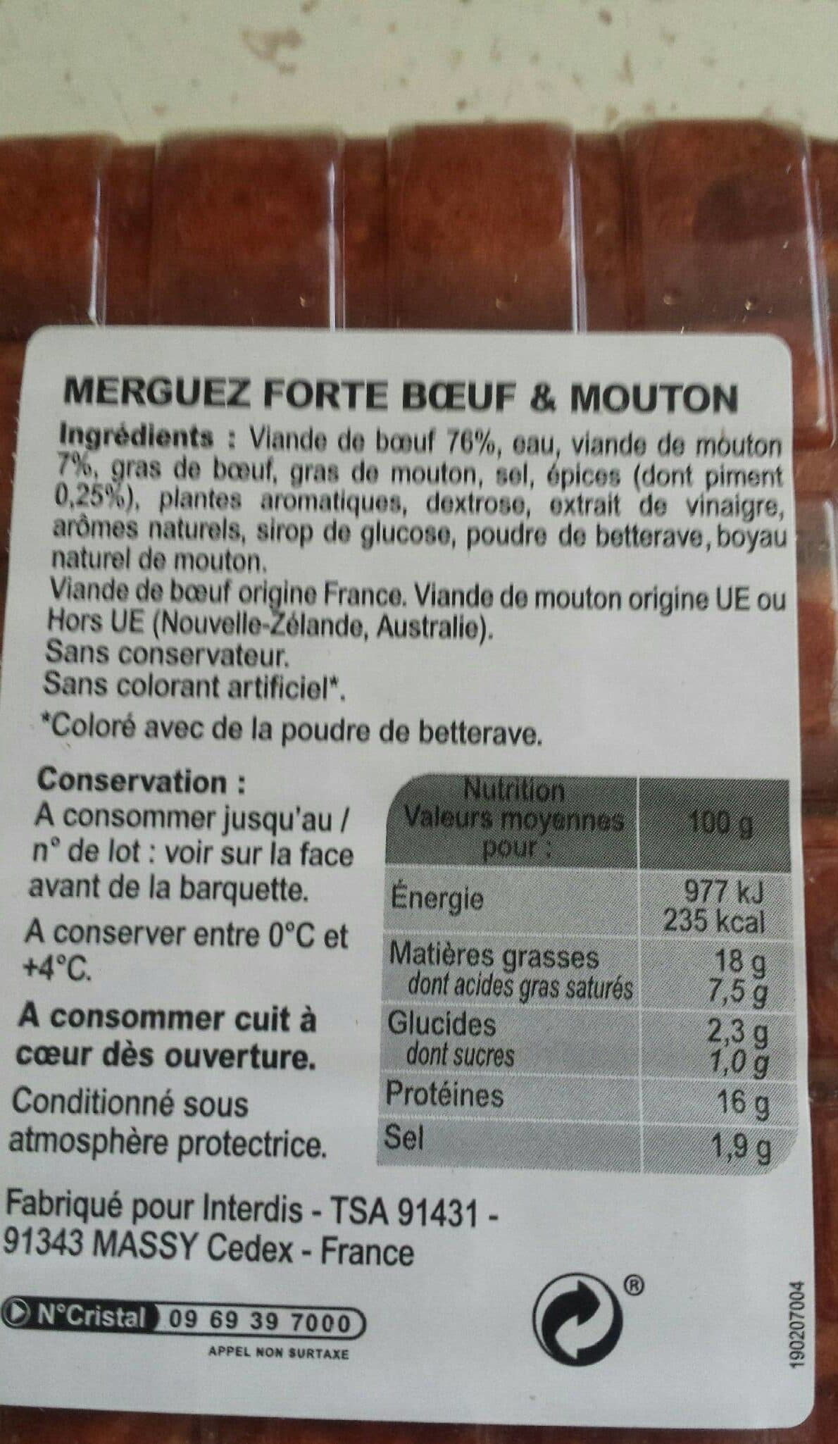 Open Food Facts Merguez forte packshot
