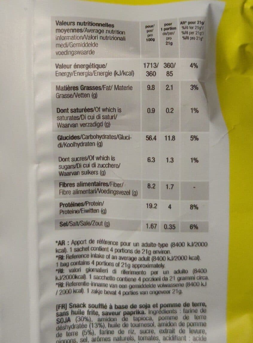 TooGood Snack poppé saveur paprika packshot
