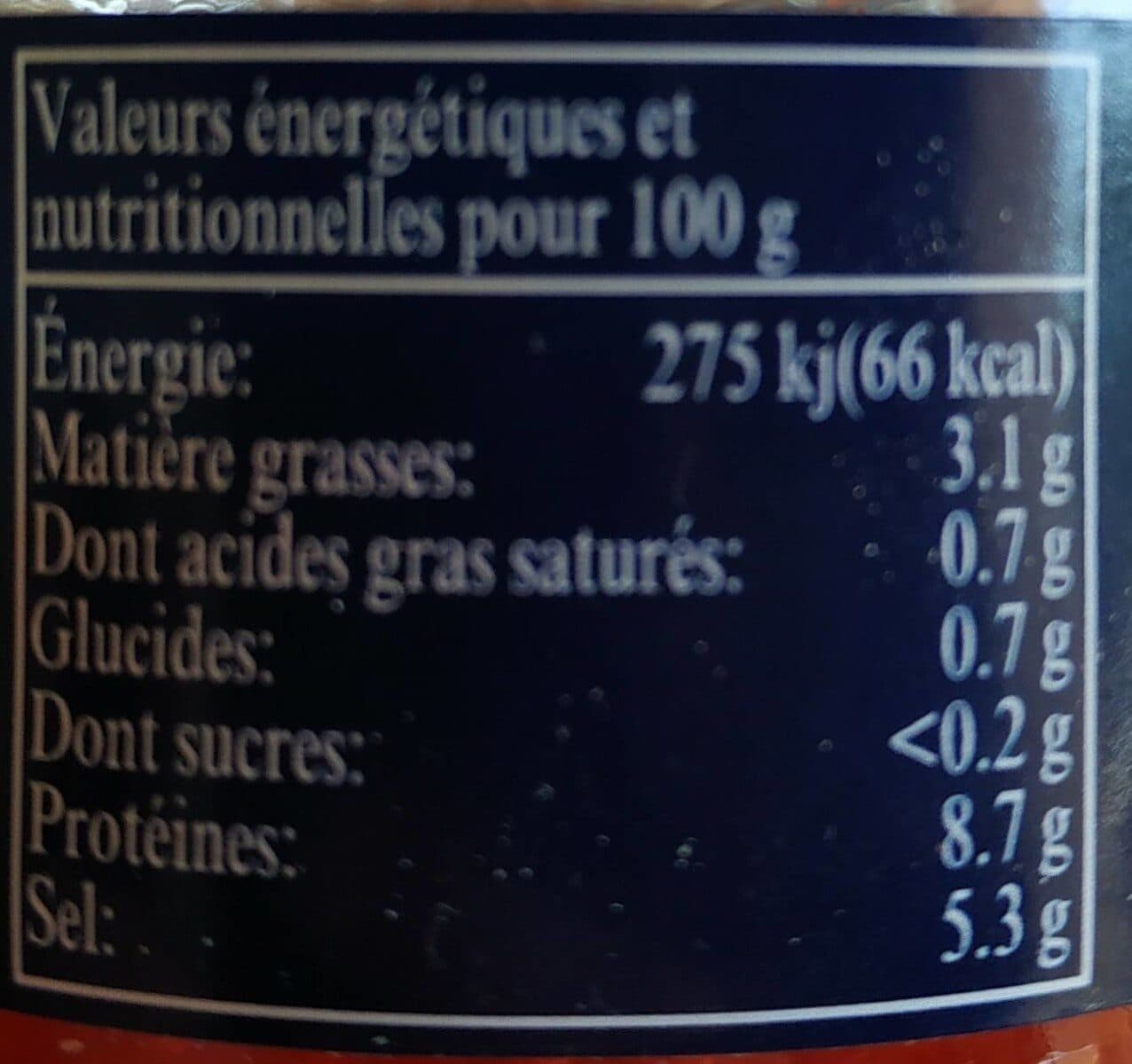 La Barre Oeufs De Lompe Rouges packshot