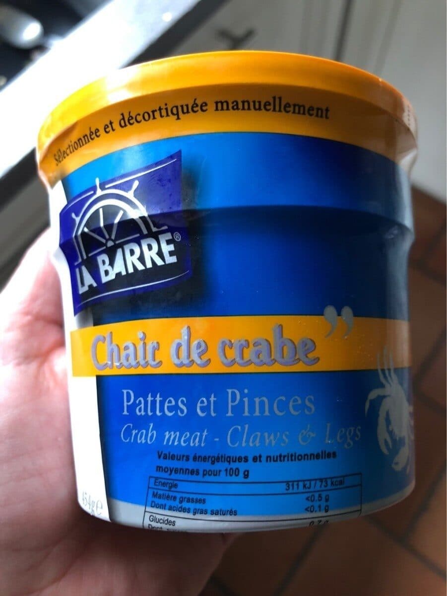 Open Food Facts Chair De Crabe Fraîche Pasteurisée (pattes Et Pinc packshot