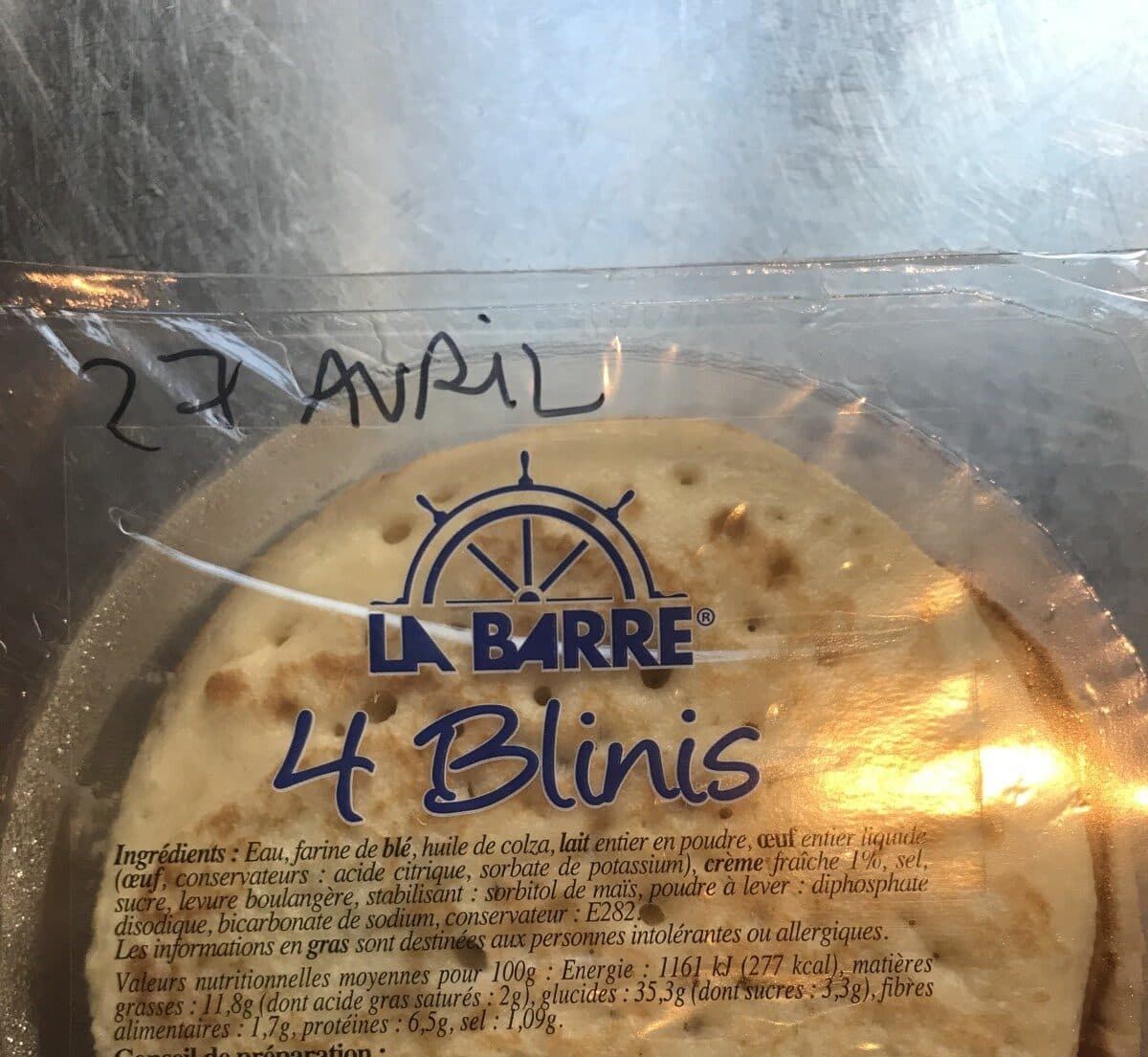 La Barre Blinis Bte De 4 x 50 g packshot