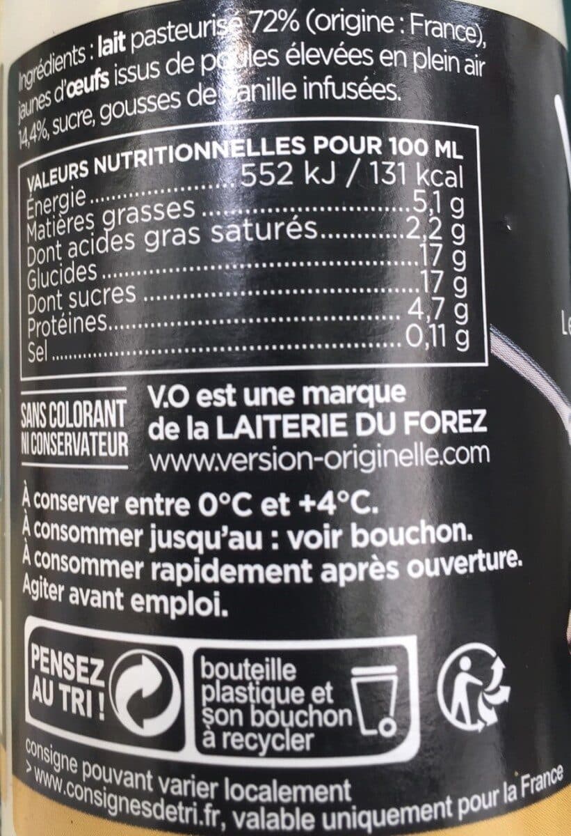 Lait du forez Crème anglaise packshot