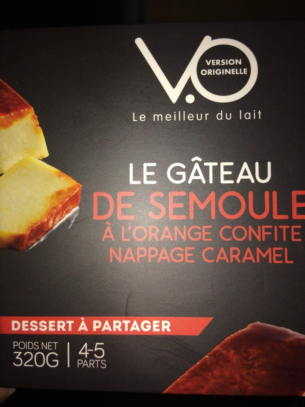 Laiterie du Forez Gâteau de Semoule à l’Orange Confite Nappage Caramel packshot