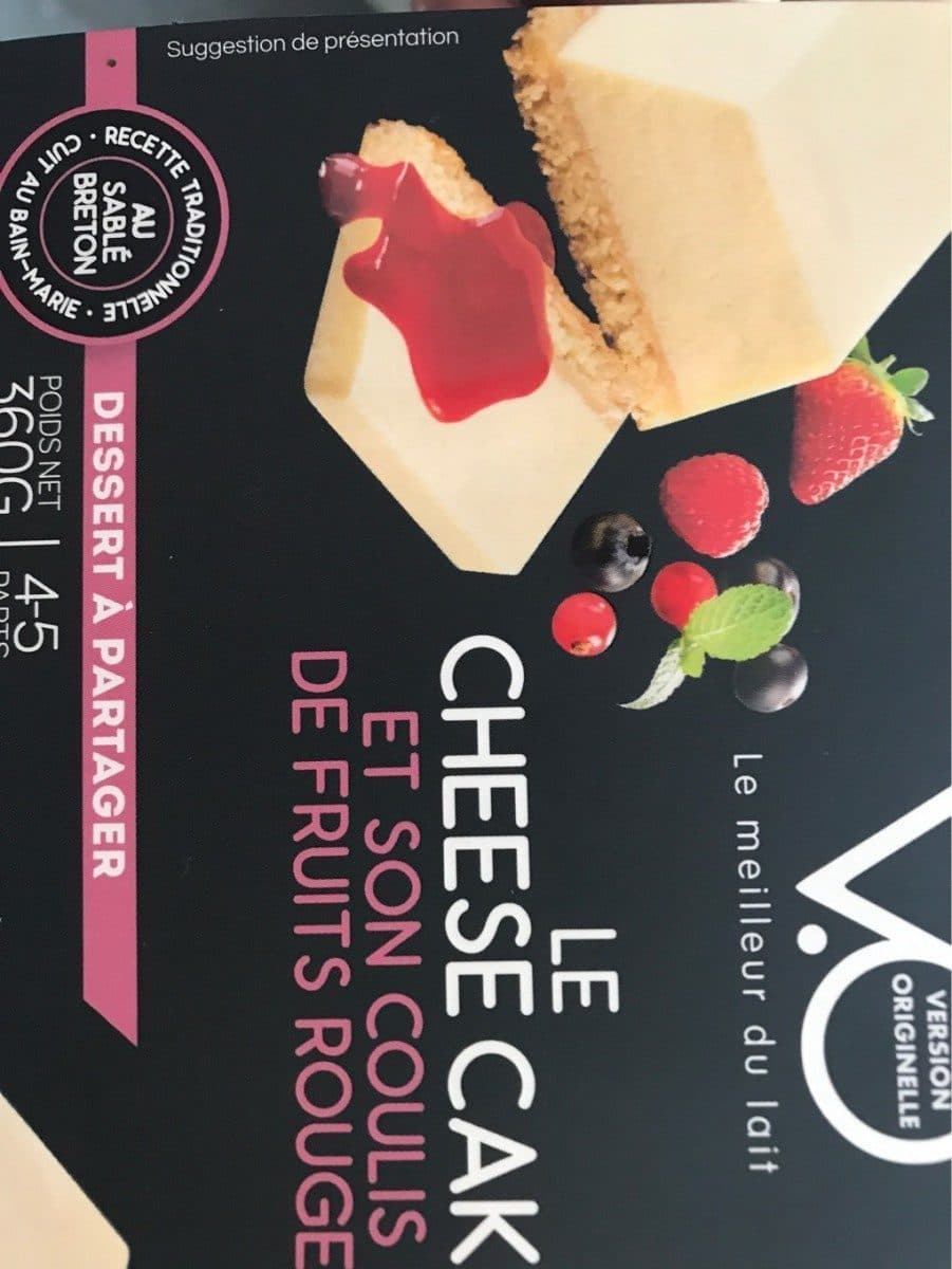 Lait du Forez Le cheese cake et son coulis de fruits rouges packshot