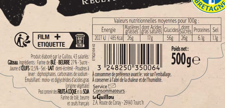 Le Guillou Gâteau Breton Pur Beurre packshot