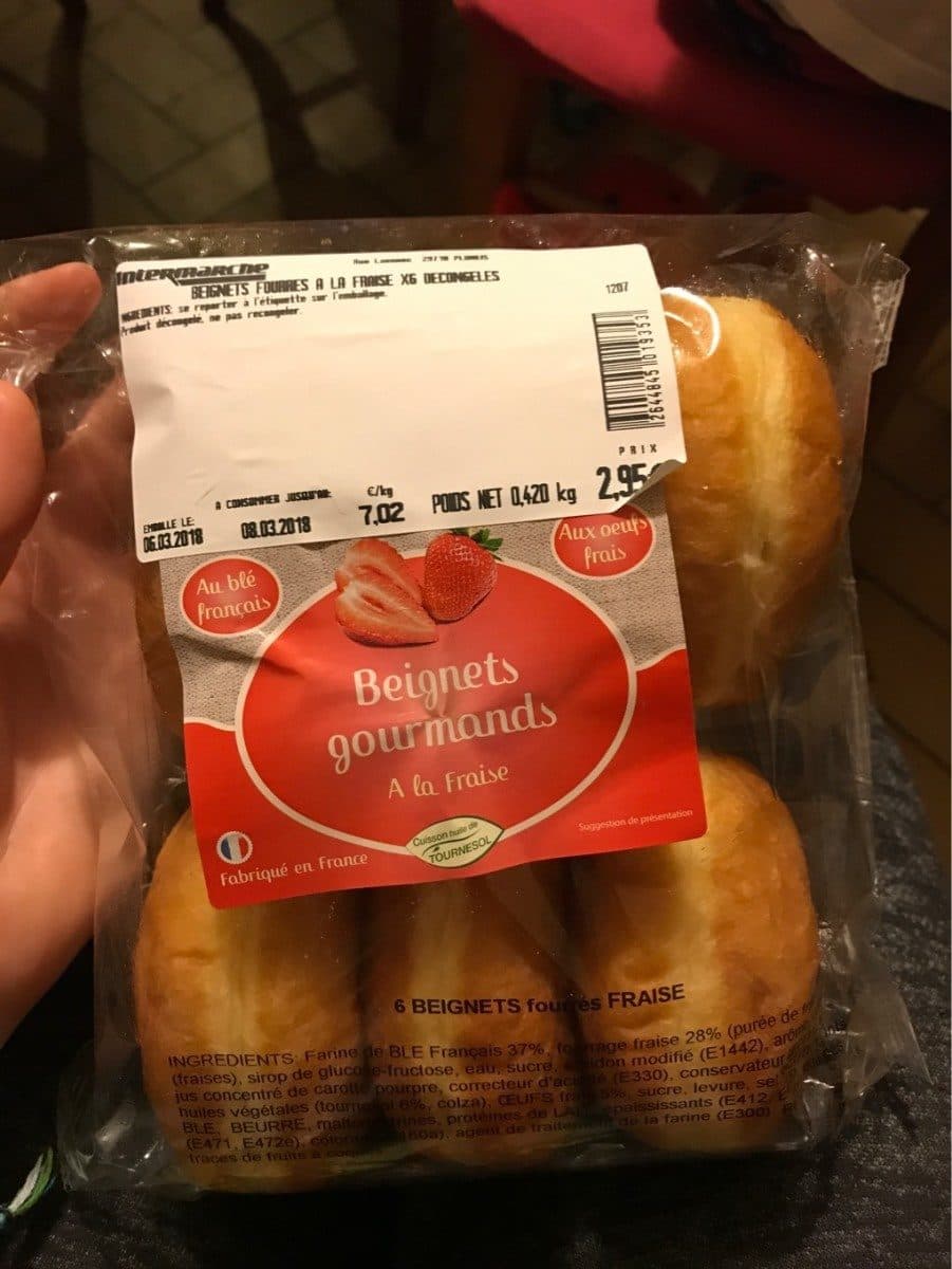 Open Food Facts Beignets gourmands a la fraise packshot