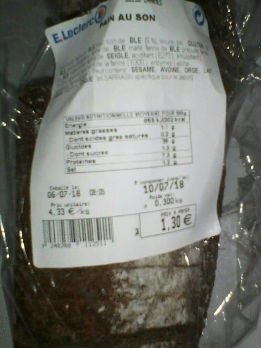 Open Food Facts Pain au son packshot