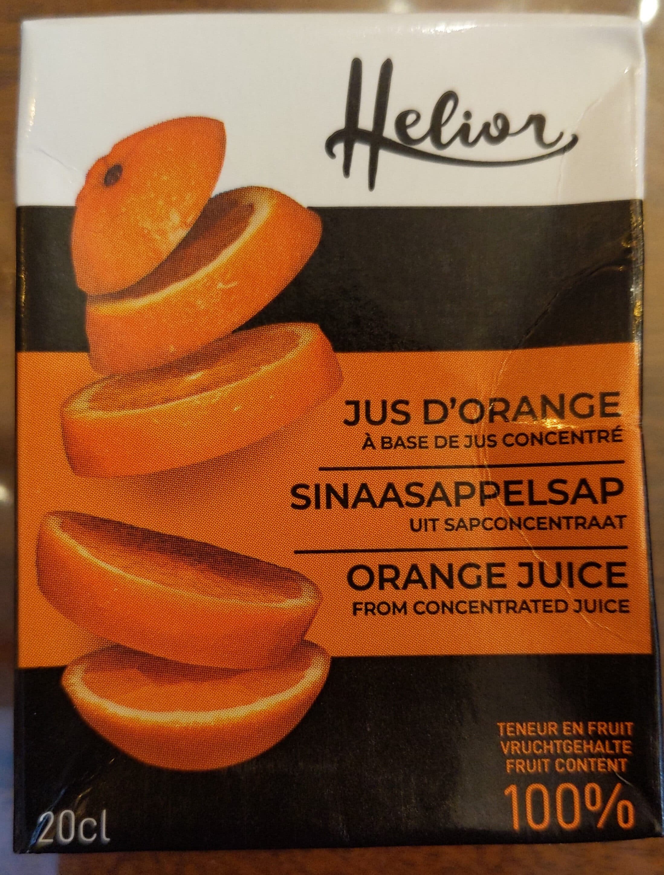 Helior Jus d'Orange packshot