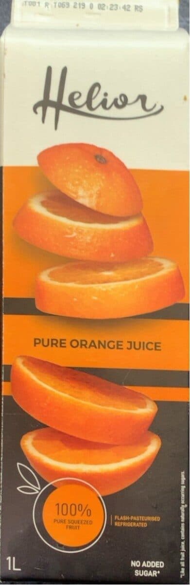 Helior Pur jus d'orange packshot