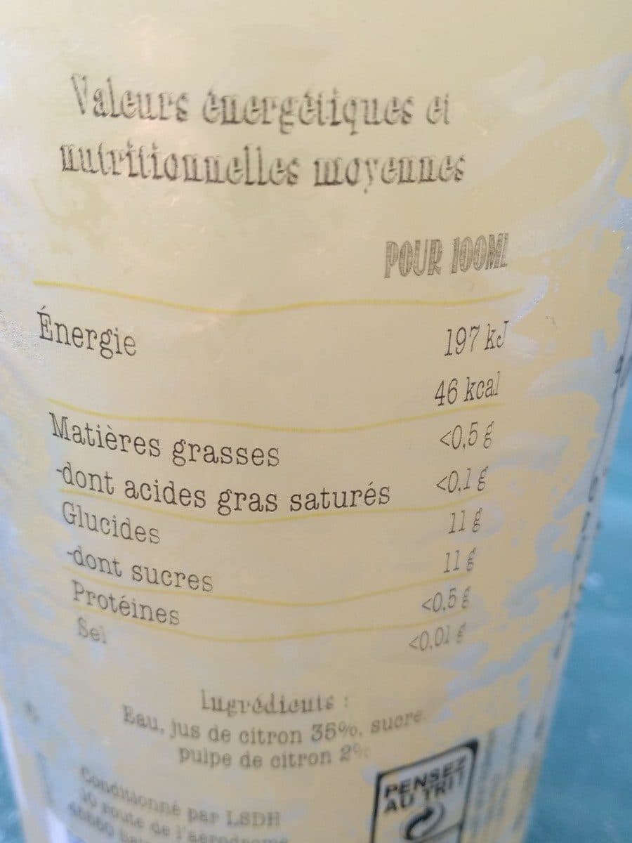 Open Food Facts Citron packshot