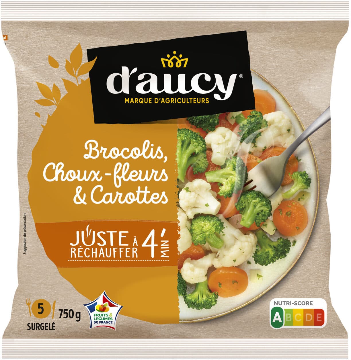 D'aucy Brocolis, choux-fleurs & carottes packshot