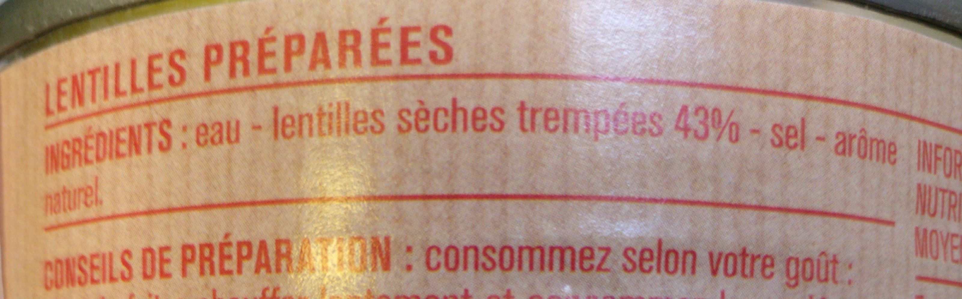 Monoprix Lentilles préparées packshot