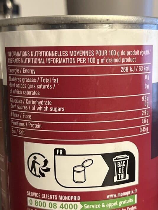 Monoprix Lentilles préparées packshot