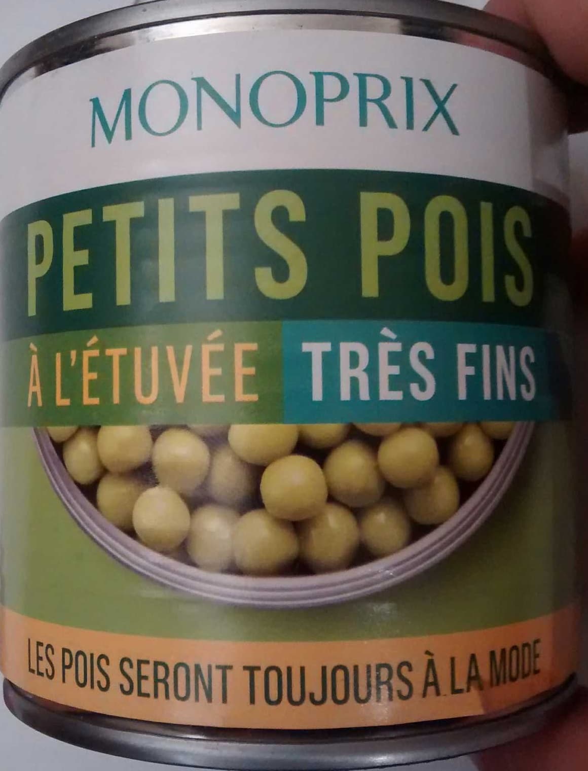 Monoprix Petits pois à l'étuvée très fins packshot
