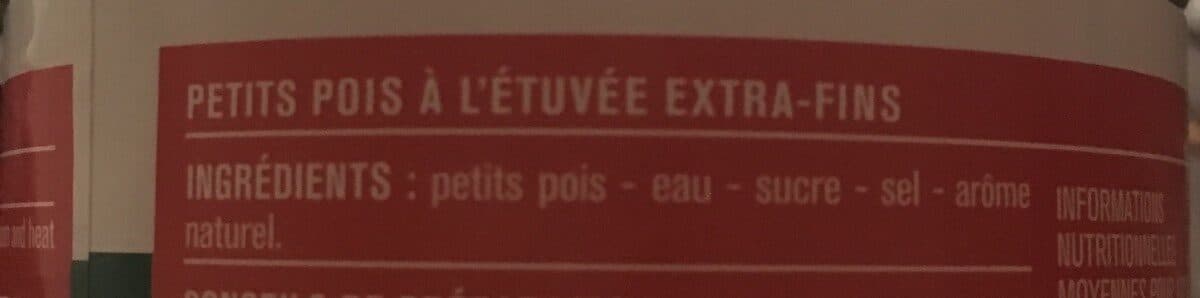 Monoprix Petits pois à l'étuvée extra-fins packshot