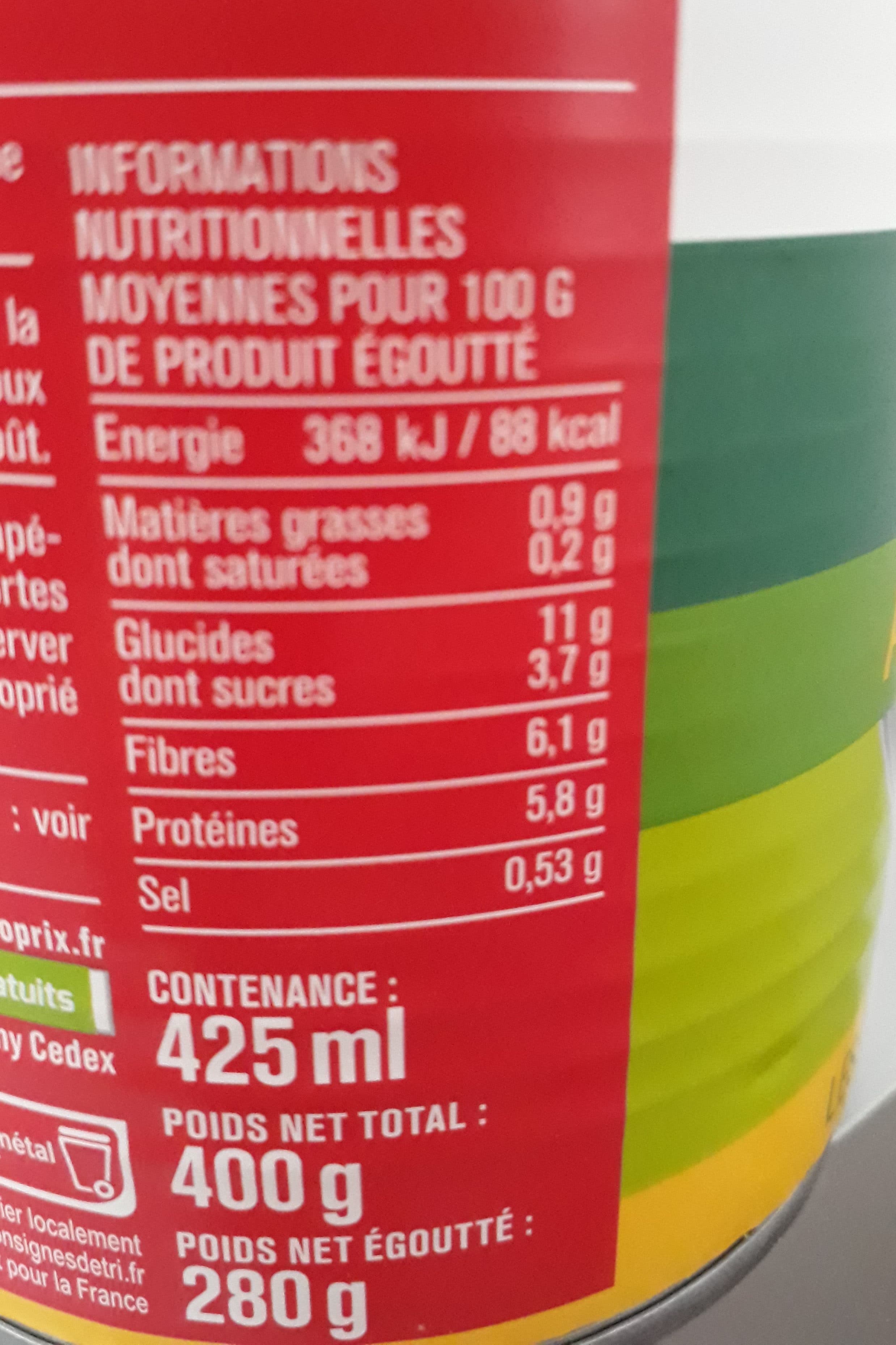 Monoprix Petits pois à l'étuvée extra-fins packshot
