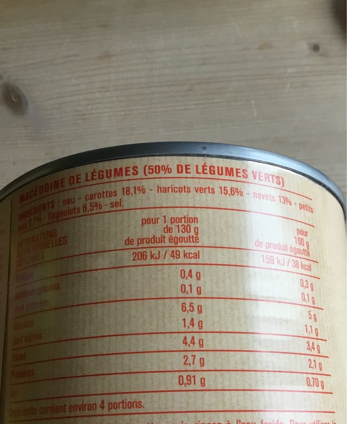 Monoprix Macédoine de légumes packshot
