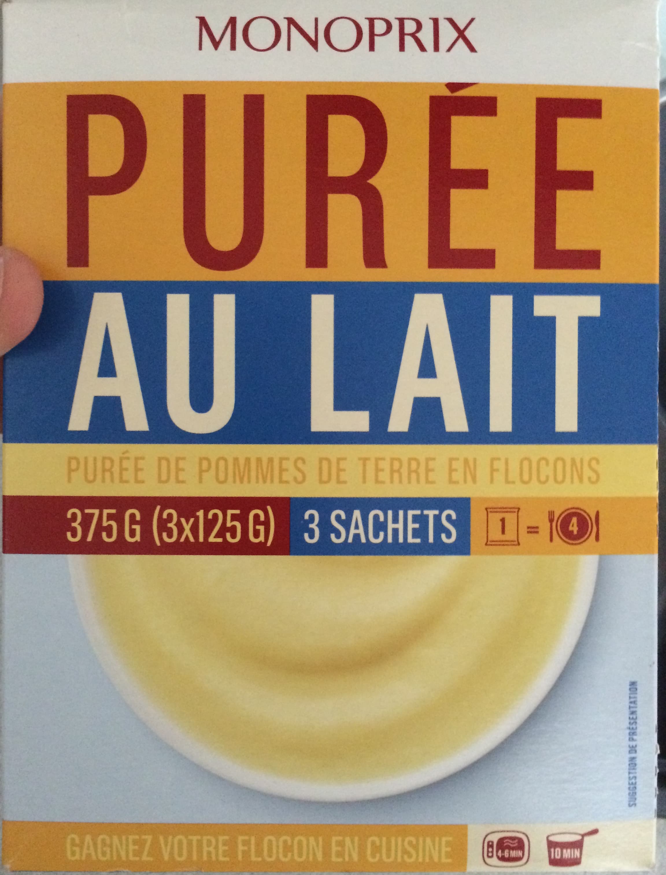 Monoprix Purée au lait packshot