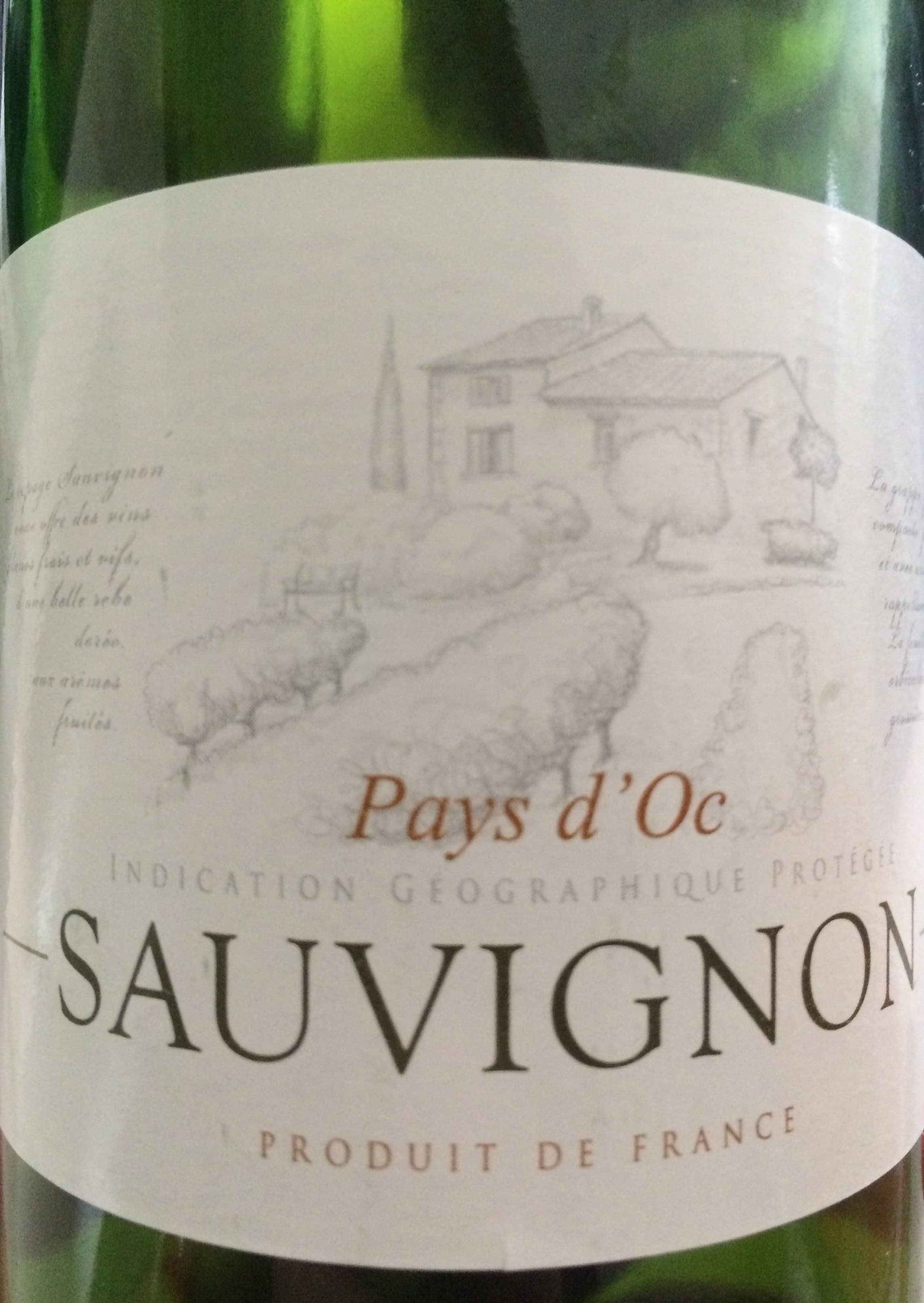 Les vins du littoral Sauvignon Pays d'Oc packshot