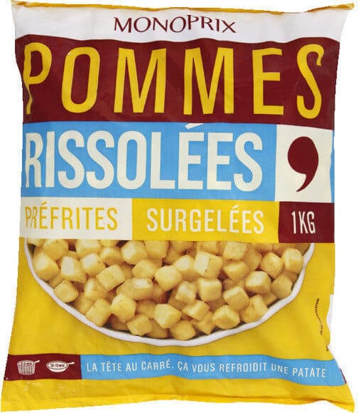 Monoprix Pommes rissolées préfrites, surgelées packshot