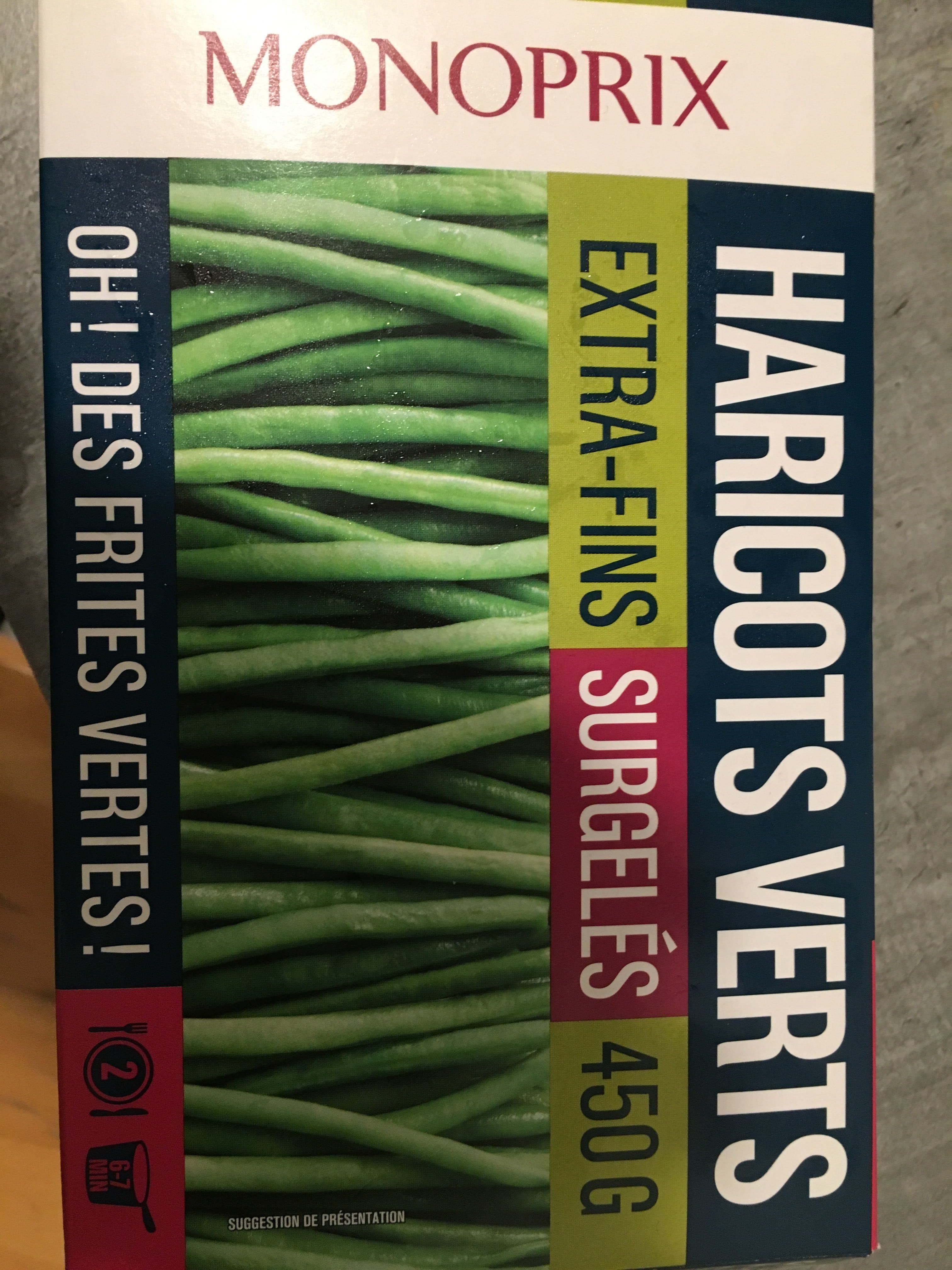 Monoprix Haricots verts extra-fins, surgelés packshot