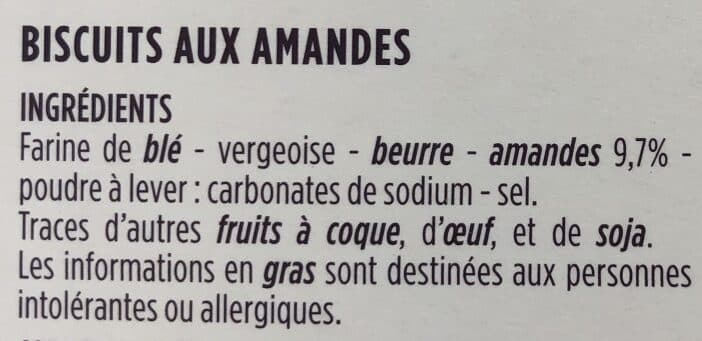 Monoprix Pain aux amandes packshot
