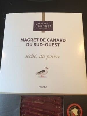 Monoprix Magret de canard du Sud-Ouest séché au poivre packshot