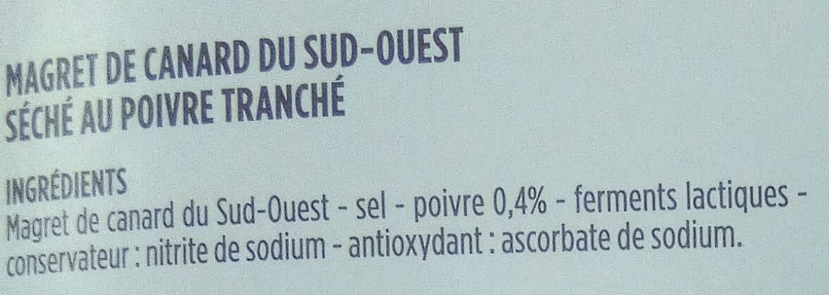 Monoprix Magret de canard du Sud-Ouest séché au poivre packshot