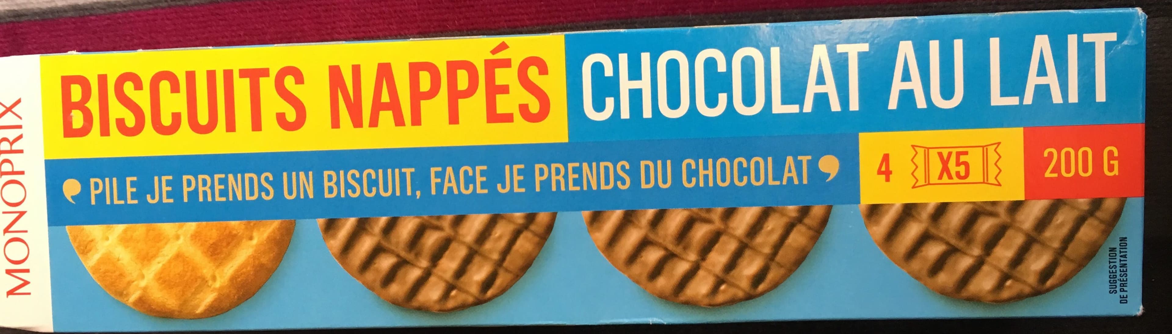 Monoprix Biscuits nappés chocolat au lait packshot