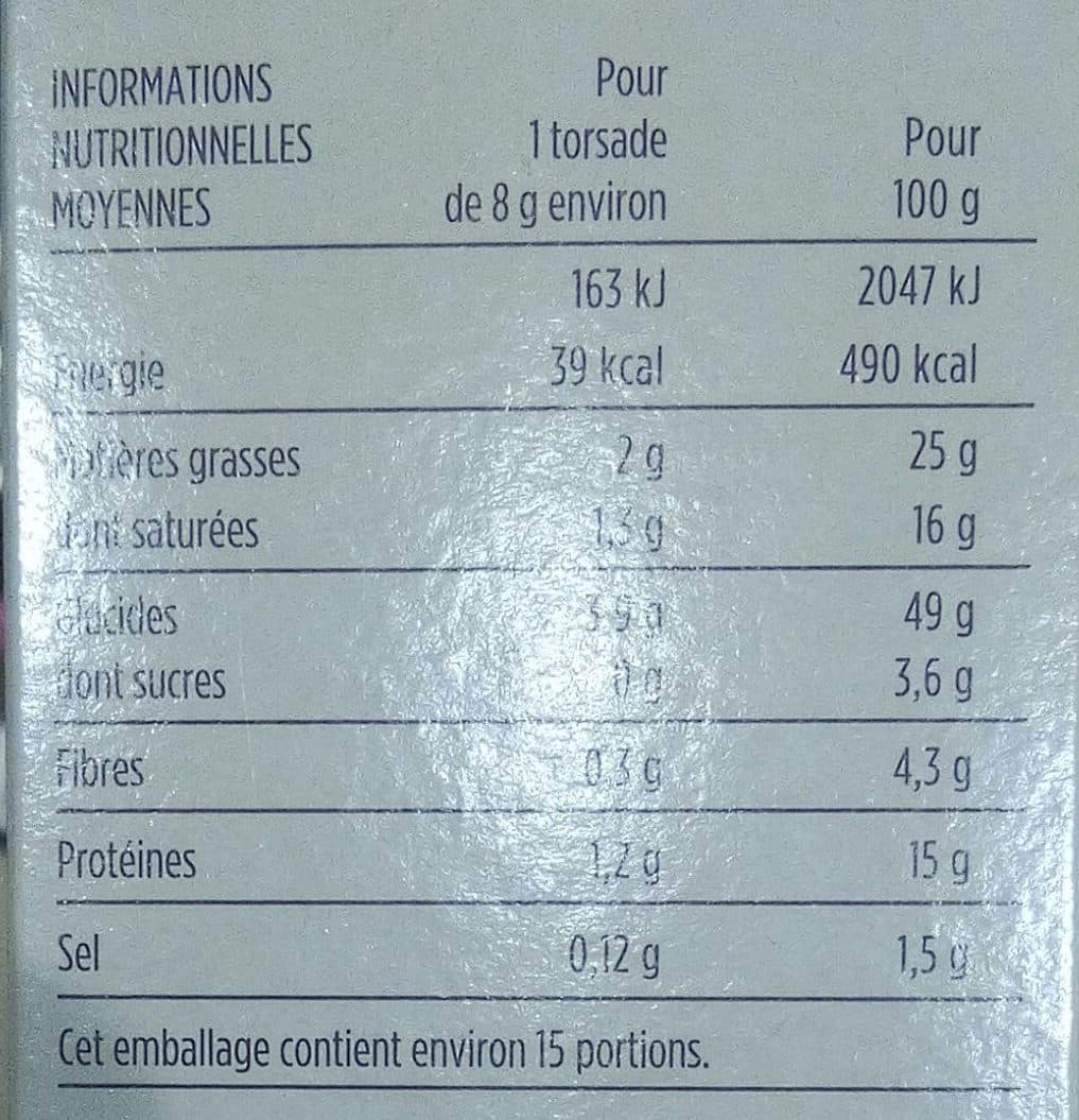 Monoprix Torsades au beurre - Gruyère suisse packshot