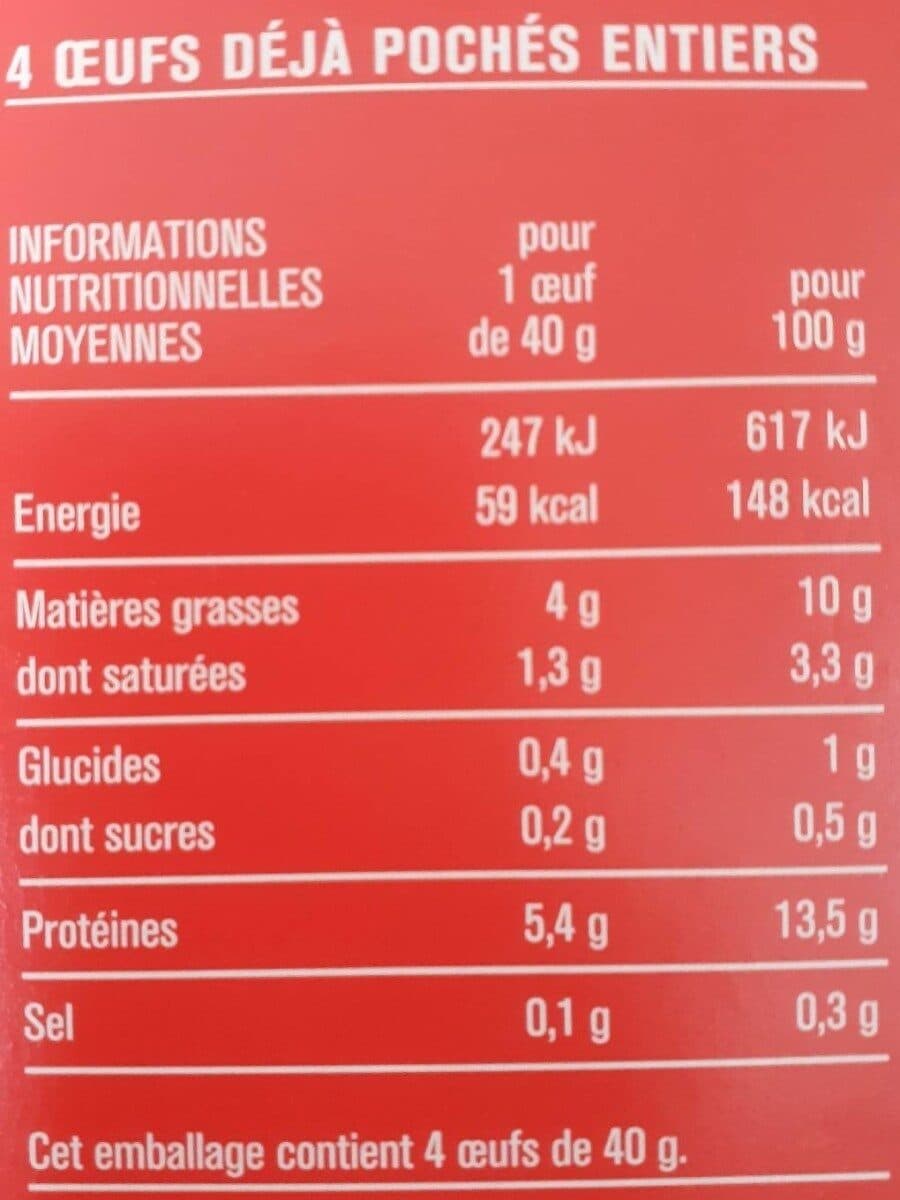 Monoprix Oeufs Pochés Entiers packshot