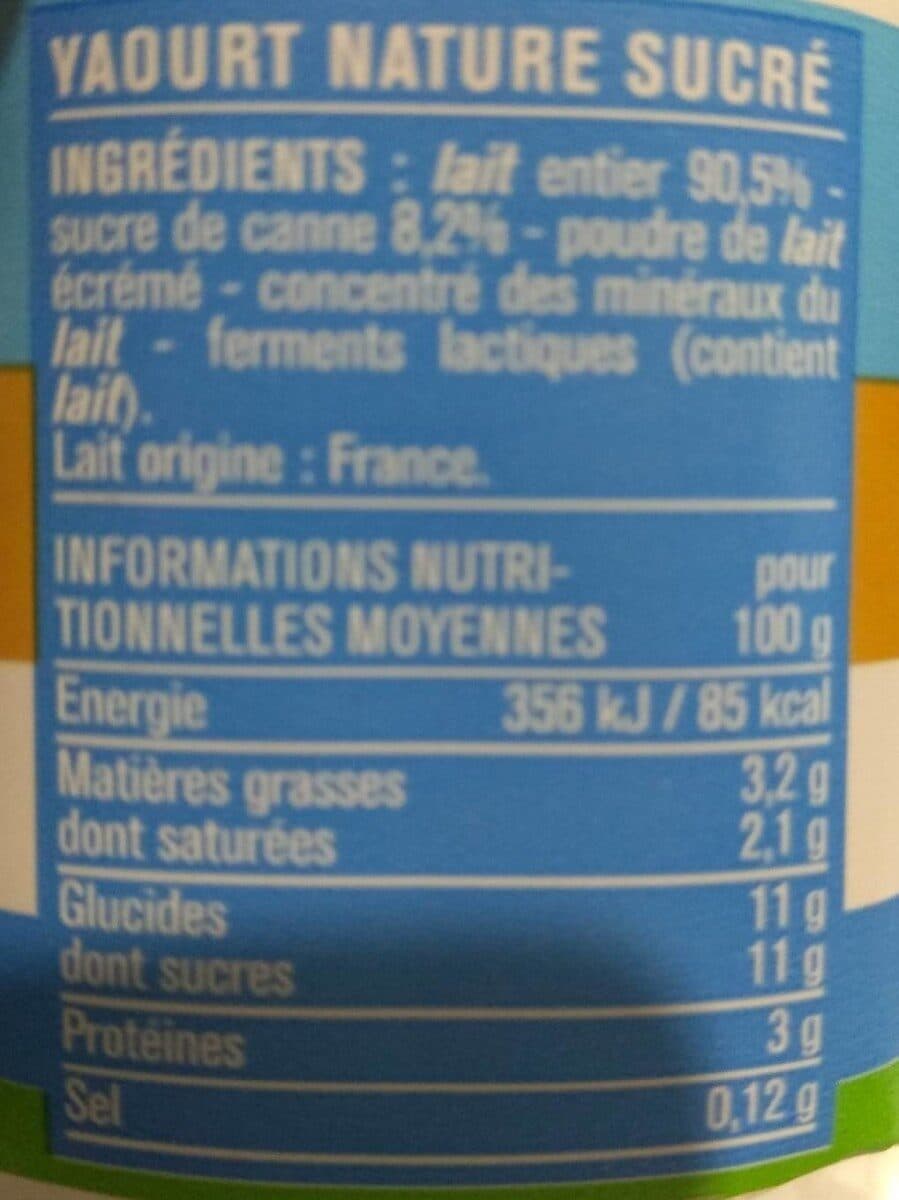 Monoprix Yaourt au Sucre de Canne packshot