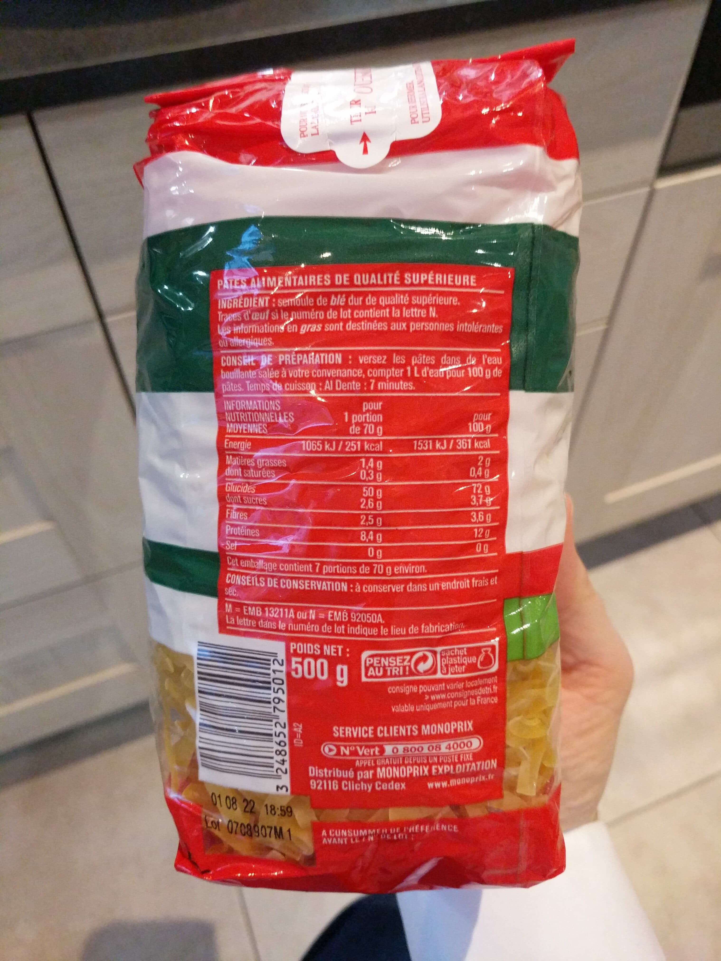 Monoprix Nouilles packshot