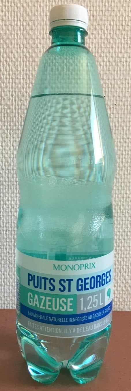 Monoprix Eau gazeuse minérale naturelle, Puits St Georges packshot