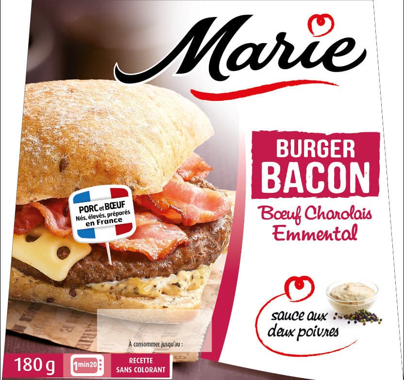 Marie Burger Bacon - Bœuf Charolais Poivre packshot