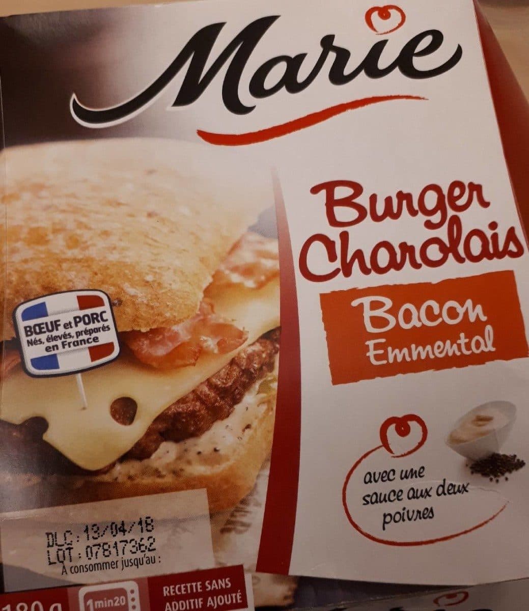 Marie Burger Charolais Bacon Emmental packshot