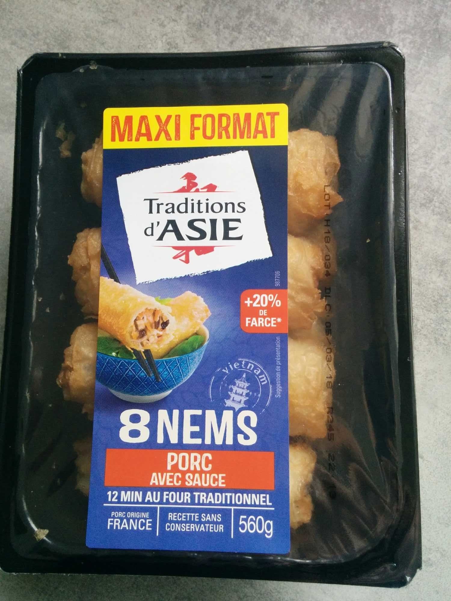 Traditions d'Asie Nems porc sauce nuoc mam packshot
