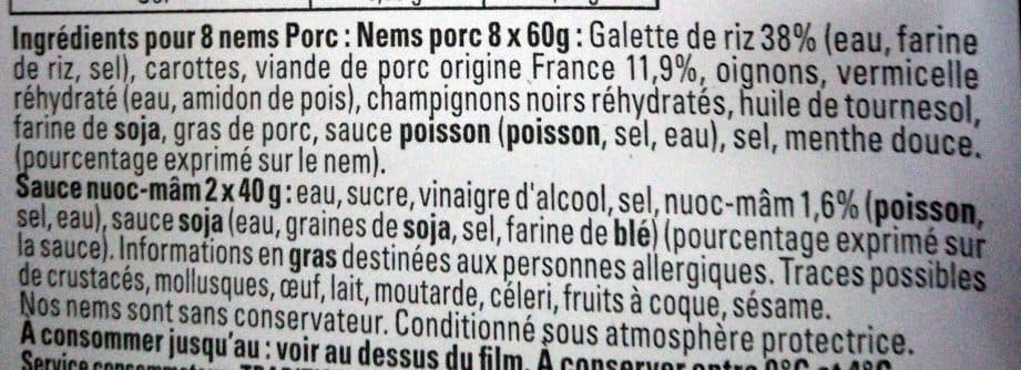 Traditions d'Asie Nems porc sauce nuoc mam packshot