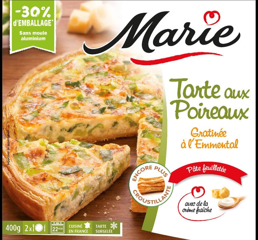Marie Tarte aux Poireaux, gratinée à l'emmental packshot