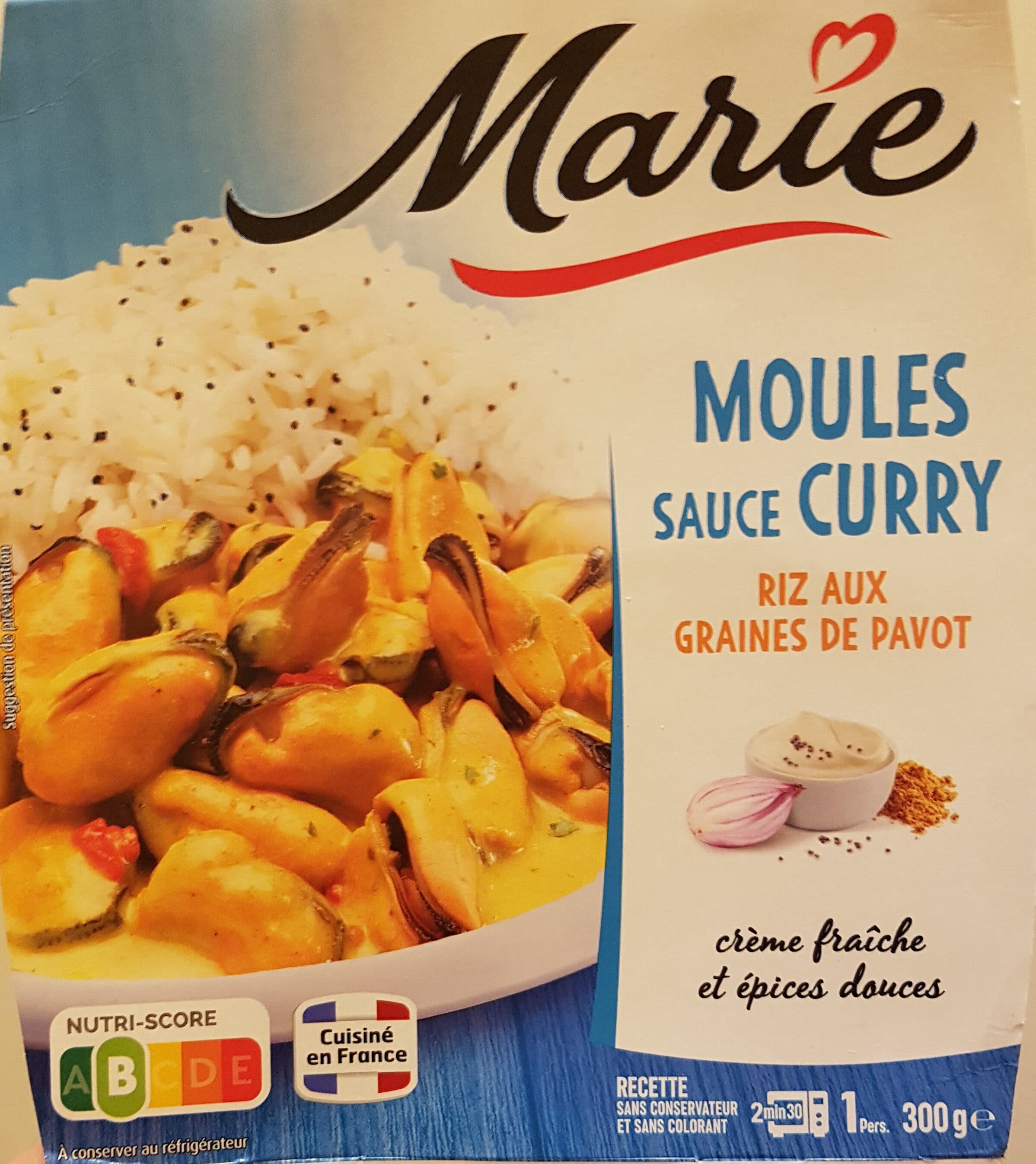 Marie Moules sauce au Curry & riz aux graines de pavot packshot
