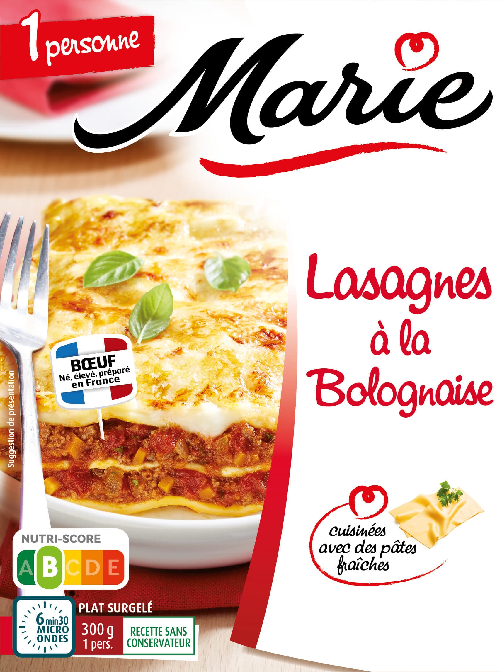 Marie Lasagnes à la bolognaise packshot