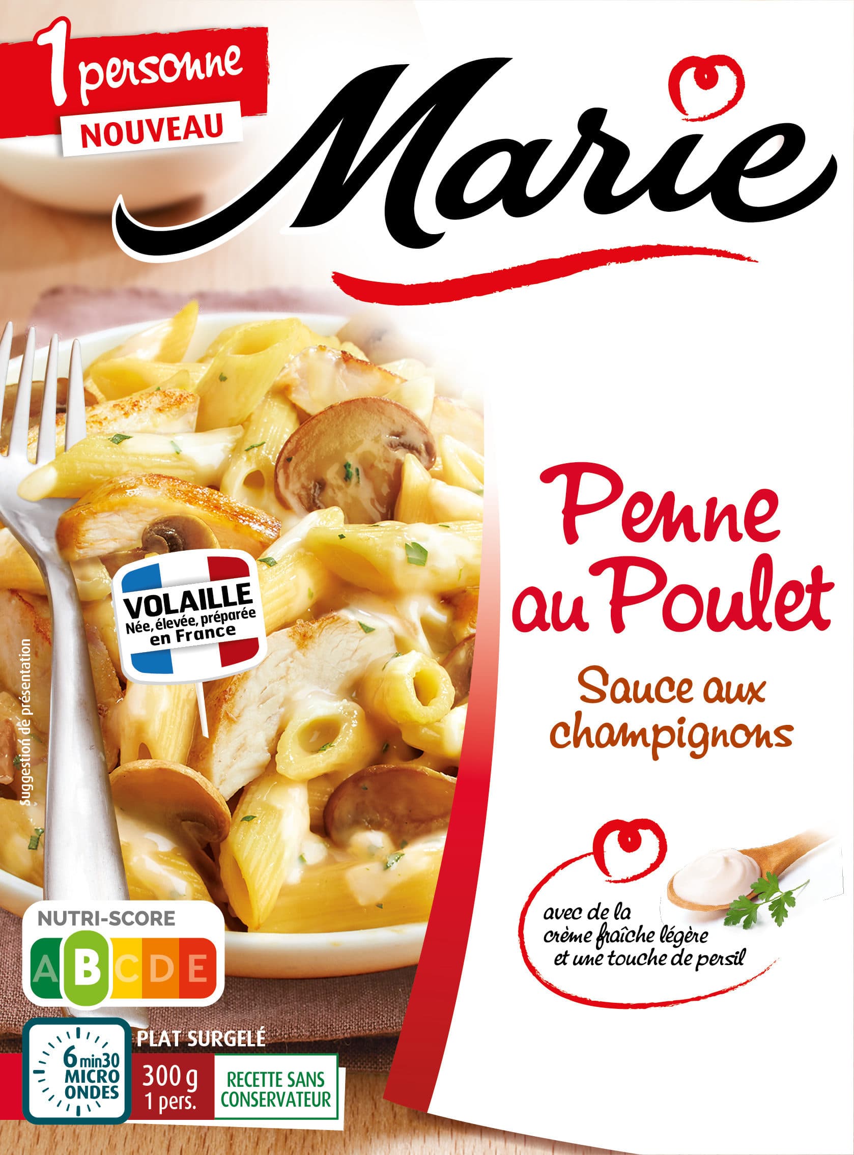 Marie Penne au Poulet, Sauce aux champignons packshot
