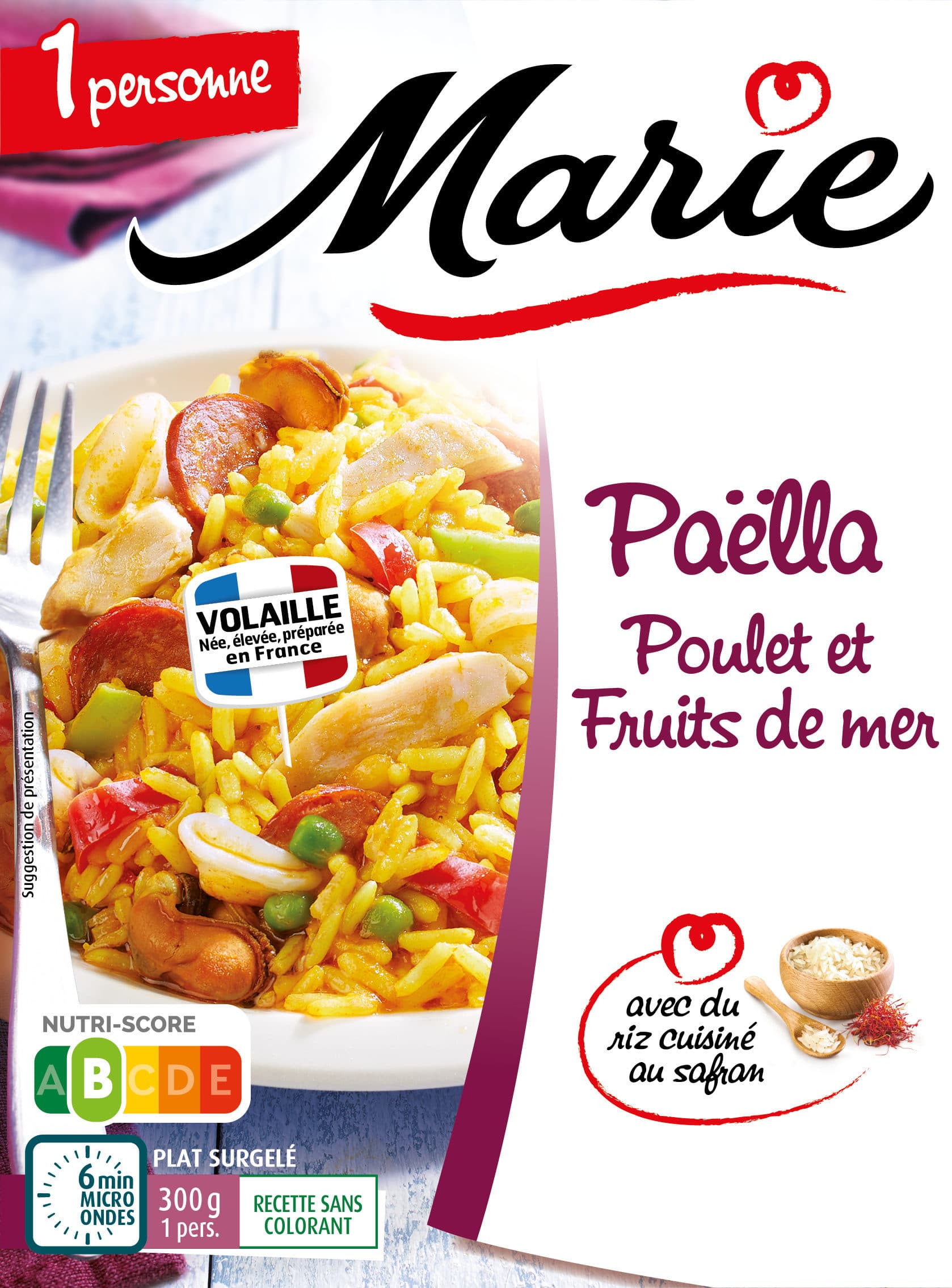 Marie Paella, Poulet et Fruits de mer packshot