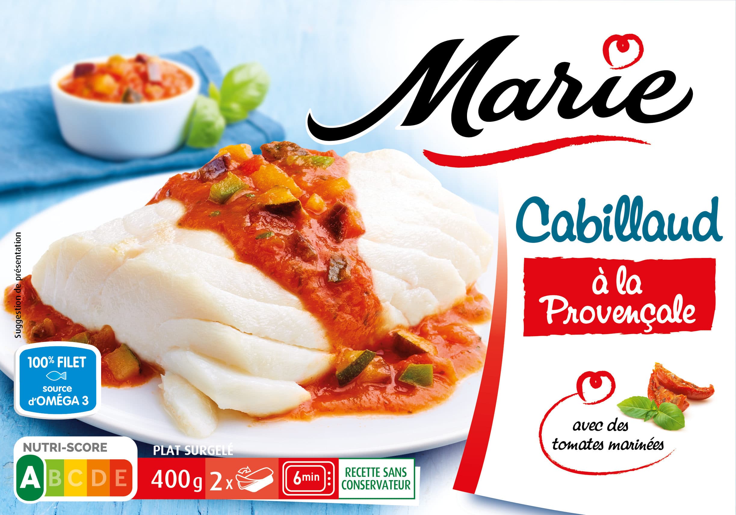 Marie Cabillaud à la provençale packshot
